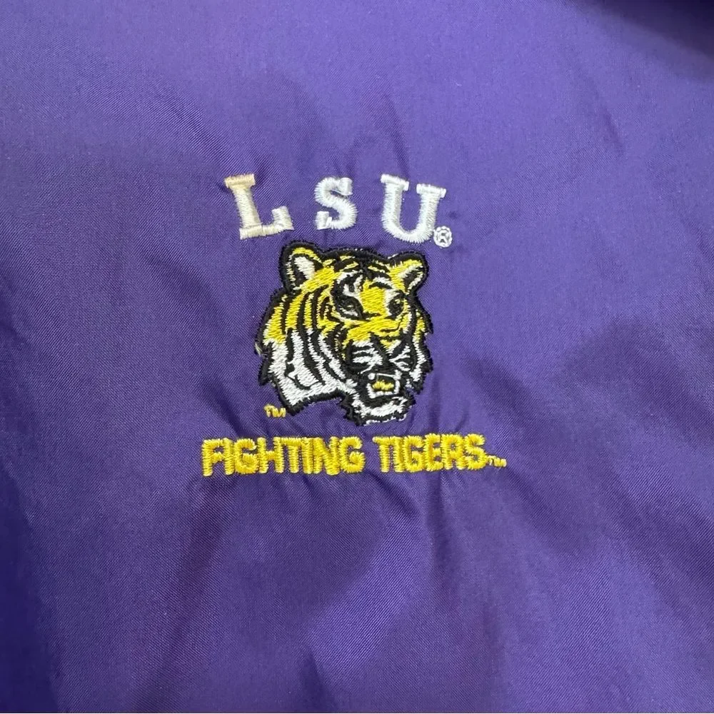 LSU Starter Windbreaker Hooded Jacket - Large - Embroidered Logo